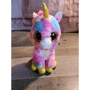 Beanie baby fantasia unicorn multi color stuffed animal plush toy